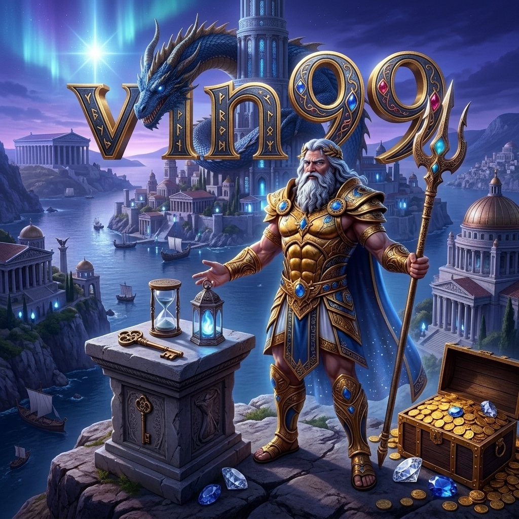 Giao diện trang chủ vin99 với nút tải xuống, đăng ký và đăng nhập